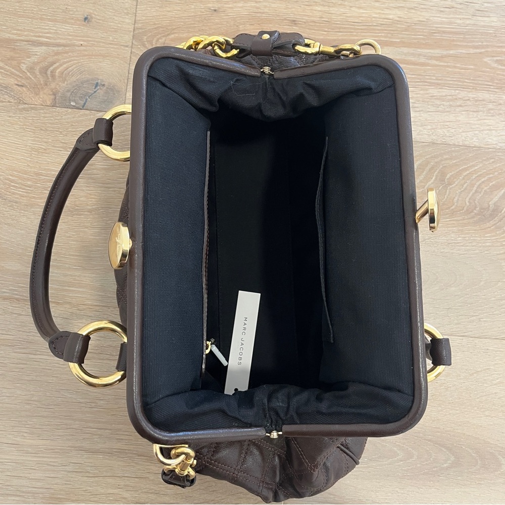 Marc Jacobs Stam Brown Quilted Satchel - Picture 9 of 16